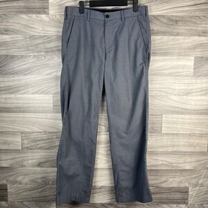 Allen Solly Neo Fit Dress Pants Mens 32x27.5 Gray‎ Pockets Flat Front Cotton Zip